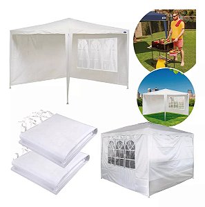 Paredes Para Tenda Gazebo Mor 3x3 Rafia Kit Com 2 Paredes