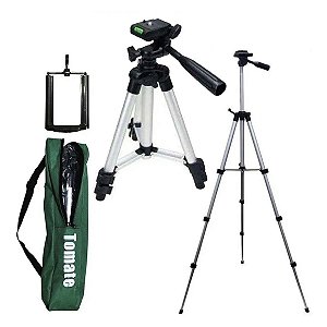 Tripé Telescópico Alumínio 1,20M Profissional Câmera Celular
