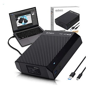 Hd Externo Usb C 3.1 E Usb 3.0 3tb 3.5'' Portátil Com Fonte