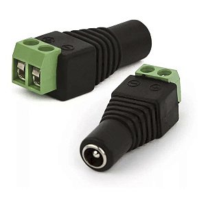 Conector Bnc P4 Femea Borne Camera Cftv 5,5*2,5mm Unidade