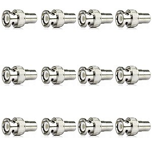 Kit 10 Adaptador Entra Rca Sai Bnc Bnc Macho Rca Fêmea