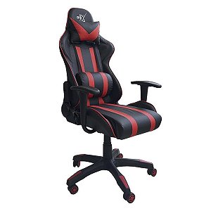 Cadeira Gamer BRX 702 Até 150Kg Com Almofada Preta Vermelha