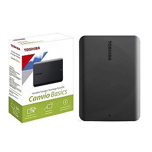 HD Externo 1TB Toshiba Canvio Basics Preto USB 3.0 Plug&Play