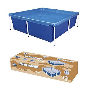 PIscina Mor Estruturada Quadrada Pvc 2.000L Azul 1004
