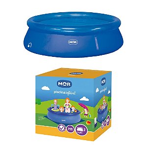 Piscina Inflável Splash Fun 3400L Azul Mor 1050 + Kit Reparo