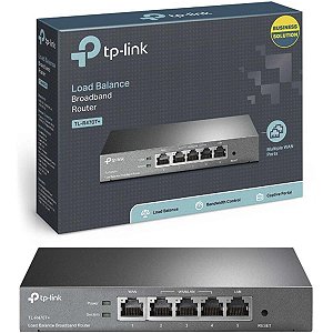 Roteador Gerenciável Load Balance 4 WAN/1 LAN TP-Link R470T+