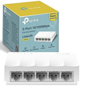 Switch 5 Portas 10/100Mbps TP-Link TL-LS1005 Conexão Estável