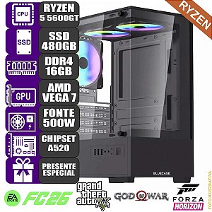 Computador Pc Gamer Mdi Base Ryzen 5 5600GT 16GB 480GB