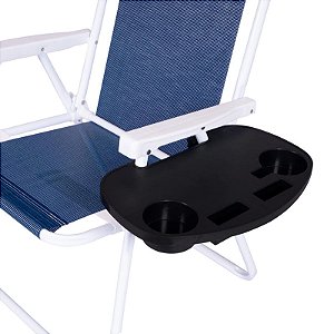 Mesa Para Cadeira De Praia Porta Copos Celular Mor Preta