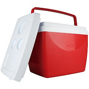 Caixa Termica 34l Litros Vermelha Mor Camping Praia Piscina