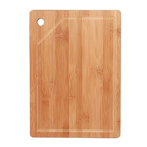 Tabua De Carne Retangular C/ Canaleta 35X25Cm Bamboo Mor