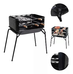 Churrasqueira Móvel Araguaia MOR Aço 75cm Altura Com Grelha