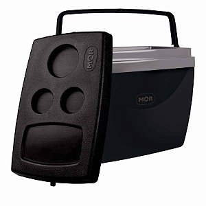 Caixa Termica 34 Litros 50 Latas Camping Praia Preta Mor