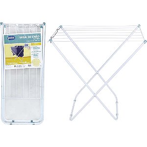 Varal De Chão Reforçado Sem Abas Dobrável Retrátil Slim Mor