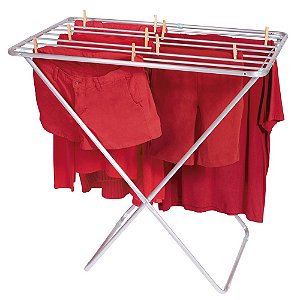 Varal de Chão Maxi sem Abas Suporta até 16kg Cor Alumínio