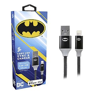 Cabo Turbo USB P/ Lightning MFI Batman Reforçado 5+ 018-0916