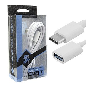 Cabo Premium Tipo C 3.1 Para USB A Fêmea 5GB 3M 5+ 018-7483
