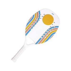 Raquete de Beach Tennis Fibra de Vidro Eva Branca MOR