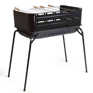 Churrasqueira Amazonas Com Grelha E 3 Espetos Mor 003009