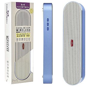 Caixa Som Portátil Bluetooth Rádio Azul 10W Maketech BTS-15