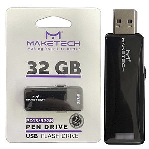 Pen Drive 32GB Usb Flash Disk 2.0 Prático Maketech PD13/32