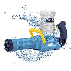 Pistola Mini Gun Metralhadora De Agua Automática Azul 1Litro