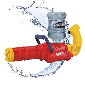 Pistola Mini Gun Metralhadora De Agua Automática Vermelha