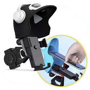 Suporte Celular Moto Bike Universal Proteção Reflexo Preto