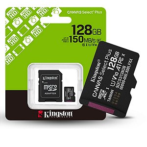 Cartão de memória Micro SD Kingston Canvas Select Plus 128gb