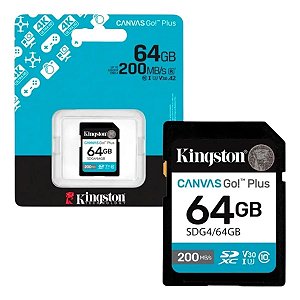 Cartão de memória Kingston SDG4/64GB Canvas Go Plus C10 64GB