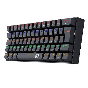 Teclado Mecânico Redragon Lakshmi Rainbow Switch Azul 60% PT