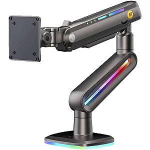 Suporte Monitor Gamer Rgb Pistao A Gás Articulado 32" a 60"