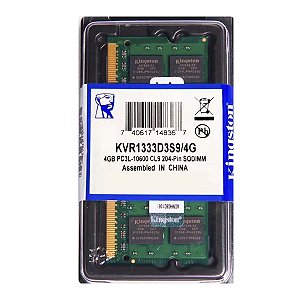 Memoria Ddr3 4Gb Para Notebook Kingston 1333Mhz Pc10600