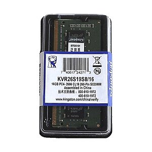Memoria Para Notebook 16gb Ddr4 2666mhz Pc4 21300 Kingston