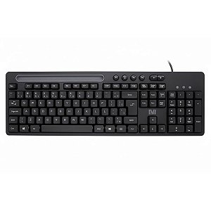 Teclado com Fio Multi TC262 Slot Celular USB 1,3m Preto