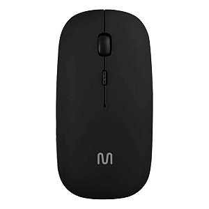 Mouse Sem Fio Slim Recarregável 1600dpi Multilaser Preto