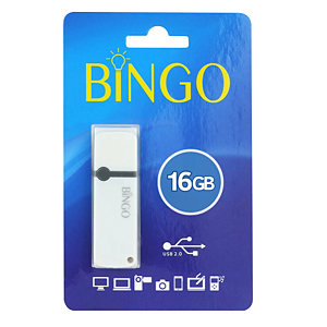 Pen Drive Bingo 16GB Branco USB 2.0 Armazenamento Seguro