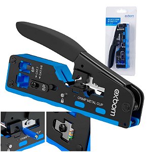 Alicate Crimpagem Profissional Cat5 Cat5e Cat6 Cat7 Vazado