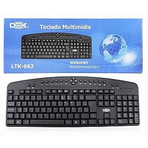 Teclado Multimidia USB Padrão Brasil ABNT2 Ltk-662 Ltk-663