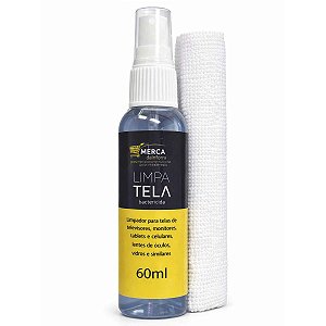 Limpa Telas Bactericida 60 Ml Com Flanela Microfibra