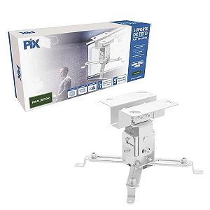 Suporte Projetor de Teto PIX 079-0046 Branco Biarticulado