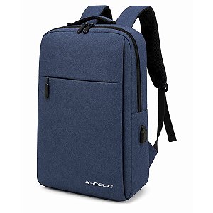Mochila Executiva para Notebook X-Cell com USB 17'' Azul