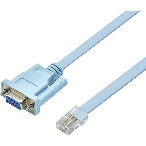 Cabo Console Para Hp 3 Com Cisco Rj45 X Db9 Fêmea Azul Claro
