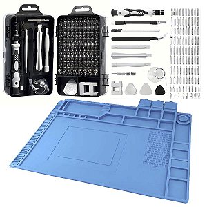 Kit 117 Peças Manutenção Celular Notebook Manta Antiestática
