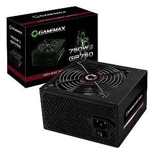 Fonte Gamemax ATX 750W 80 Plus Bronze PFC Ativo Preta