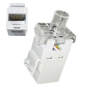 Keystone Seccon Seclan Rj45 Femea IDC Cat6 Fluke Rohs Branco