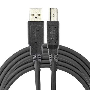 Cabo Usb 2.0 De Impressora 2 Metros Preto Filtro Usb-A Usb-B