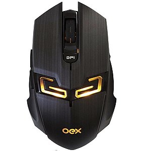 Mouse Gamer Led Laranja Killer 6 Botões Macro 4000 Dpi Oex