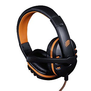 Headset Gamer Action c/ Microfone Preto e Laranja HS200 Oex
