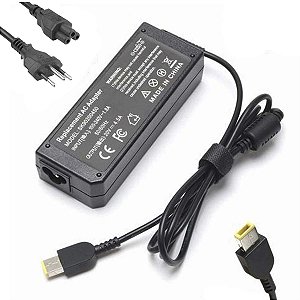 Fonte Carregador Para Lenovo Pino Retangular 90w 20v 4,5a